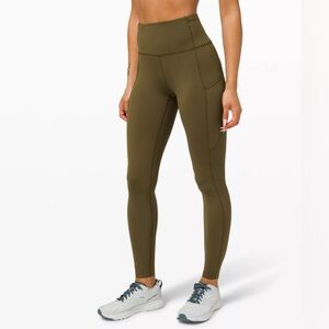 Lululemon Fast and Free Brushed Fabric High-Rise Tight 28"